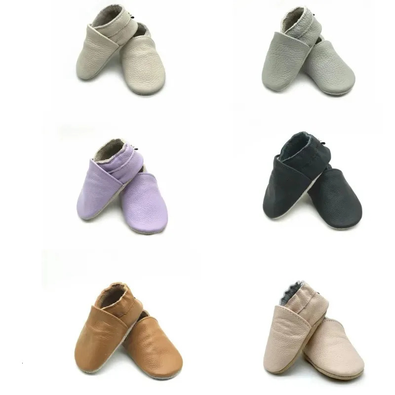 Baby Shoes Cow Leather Bebe Booties Soft Soles Non-slip Footwear Toddler First Wakers Boys And Girls Slippers 250219