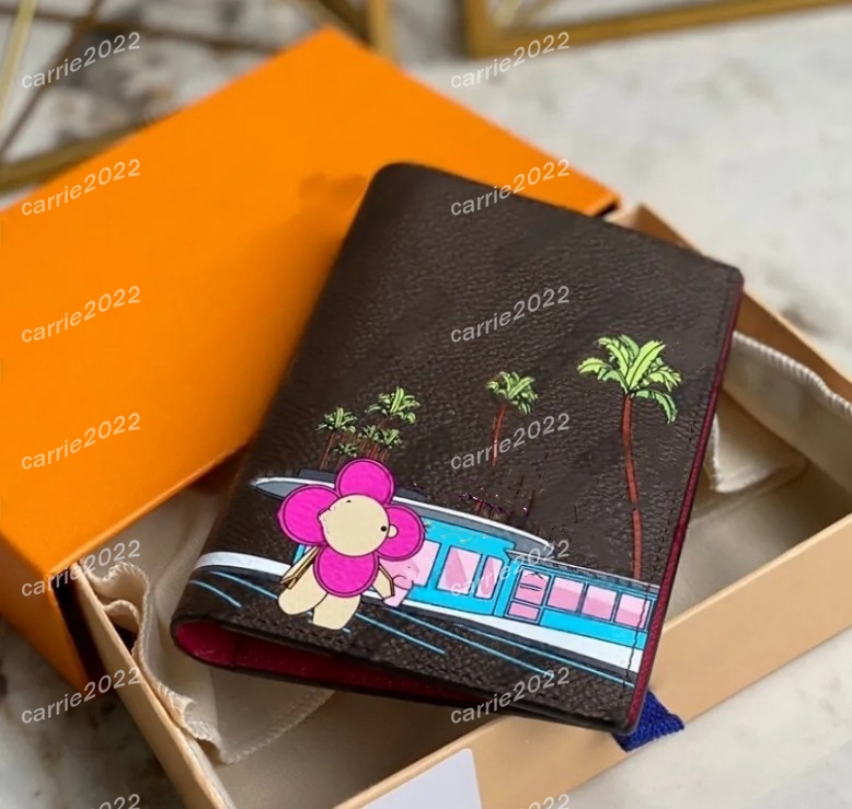 7A Multiple Card Holders Credit Wallet Designers Men and Women Fashion Passport Cover ID Business Mini Coin Pocket for Ladies Purse Case with box