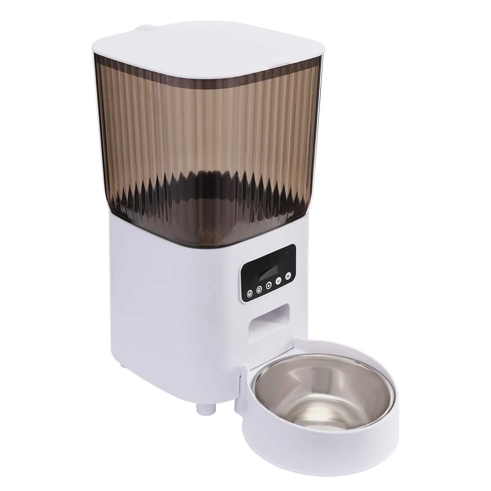 Dog Feeders 5l Automatic Feeder Dog and Cat Food Bowl Large Capacity Pet Food Storage Dispenser Container Small Dog and Pet Accessories H250218