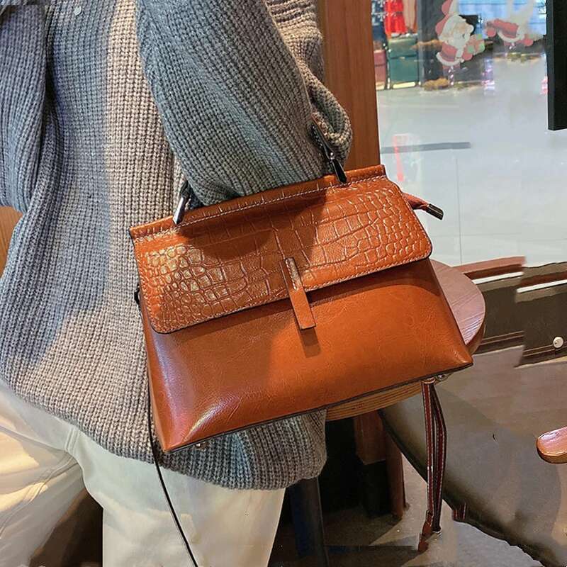 Burminsa Cowhide Genuine Leather Shoulder Bags For Women 2025 Designer Crossbody Purses Satchel Work Tote Ladies Handbags