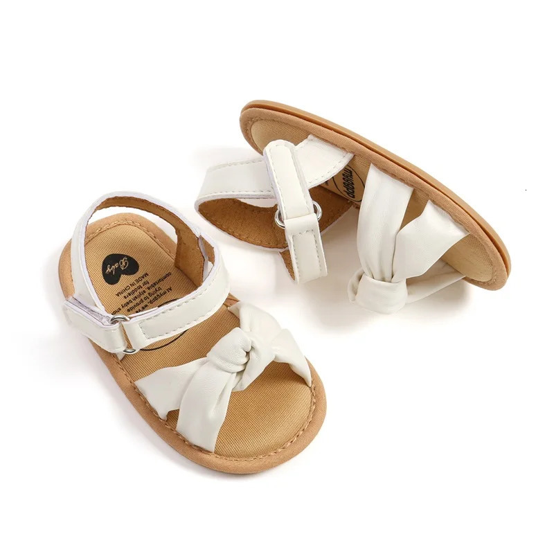 Infant Girls Cute Bowknot Sandals Soft Sole Non-slip Summer Shoes for Baby Toddler born Open Toe Walking Sandals 250219