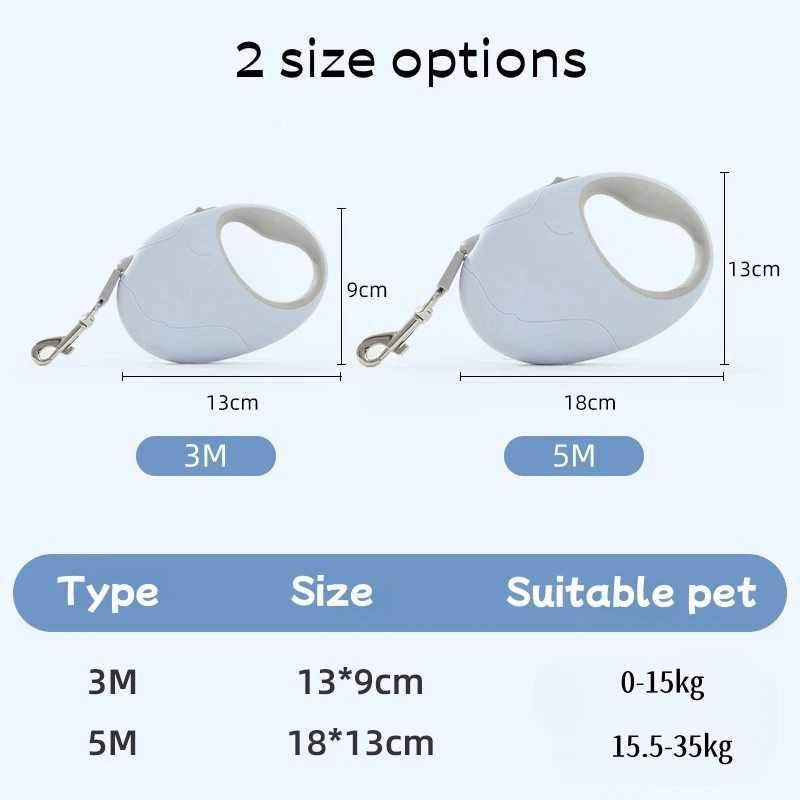 3m 5m Dog Leash For Small Medium Dogs Cat Retractable Nylon Rope Puppy Walking Roulette Traction Lead Pet Dog AccessoriesXJ250218