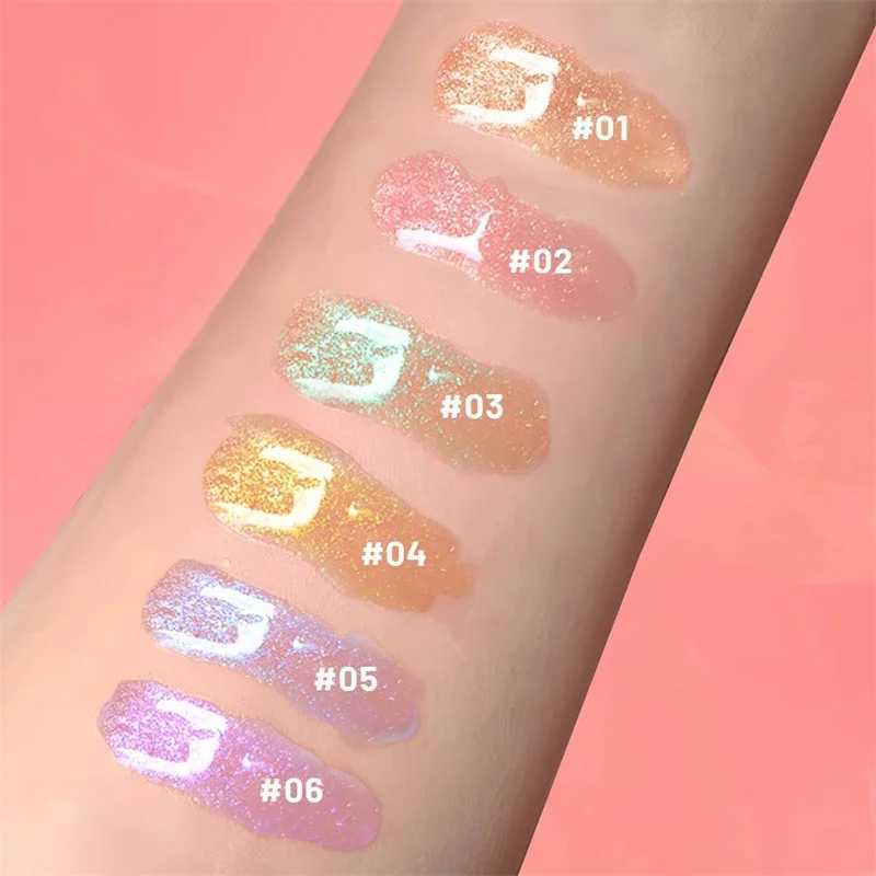 Sparkling lip gloss blue purple moisturizing transparent lip oil mirror jelly lips watercolor lipsW250219