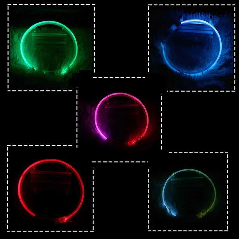 Led Usb Dog Collar Pet Dog Night Luminous Charge Collars Led Night Safety Flashing Glow Dog Loss Prevention Pet Accessory W250219