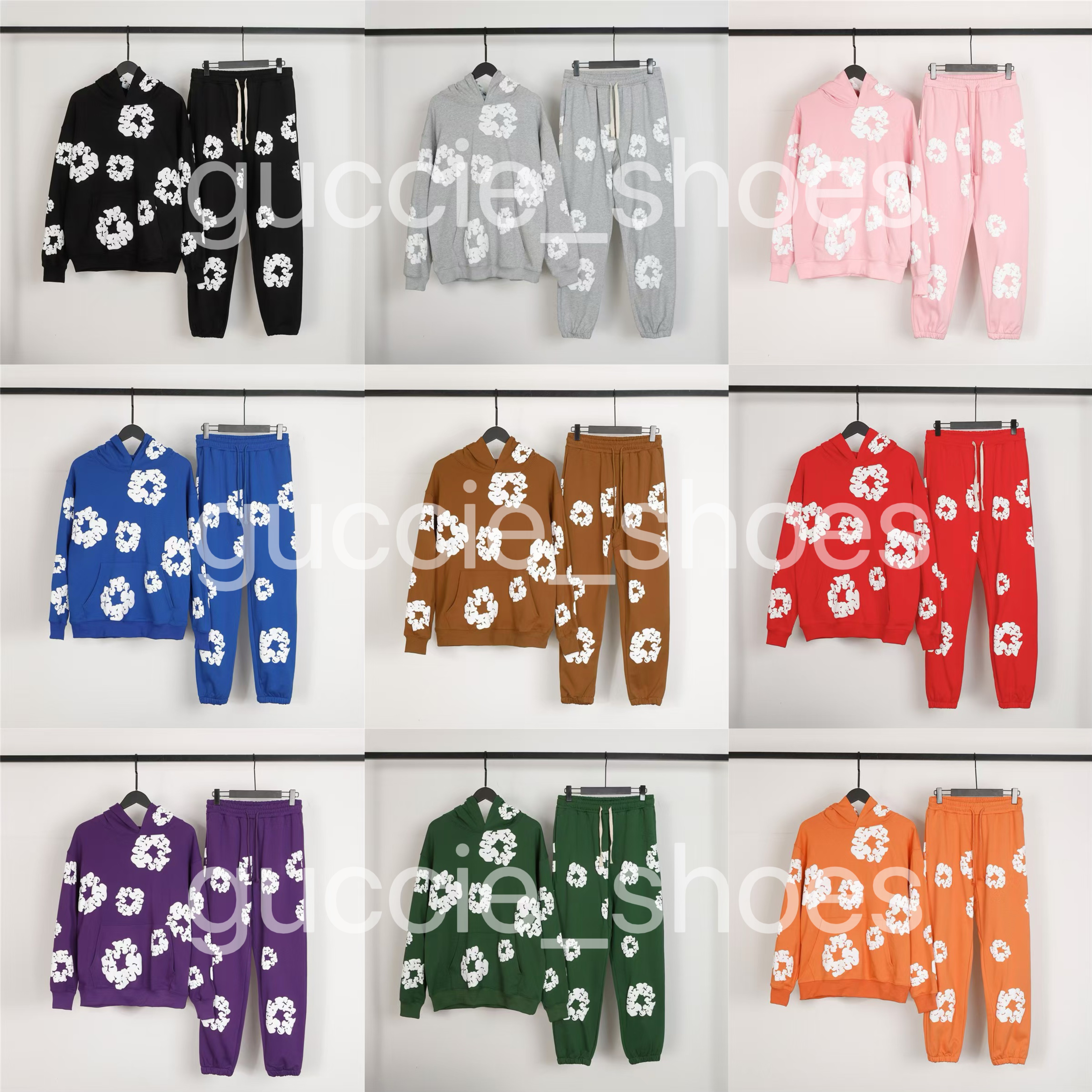 Hoodie Mens Sweatshirts Pullover Hooded Letter Print Designer For Man And Woman Hip Hop Fashion Sweatpants Cotton Wreath Sweatshirt S-XL