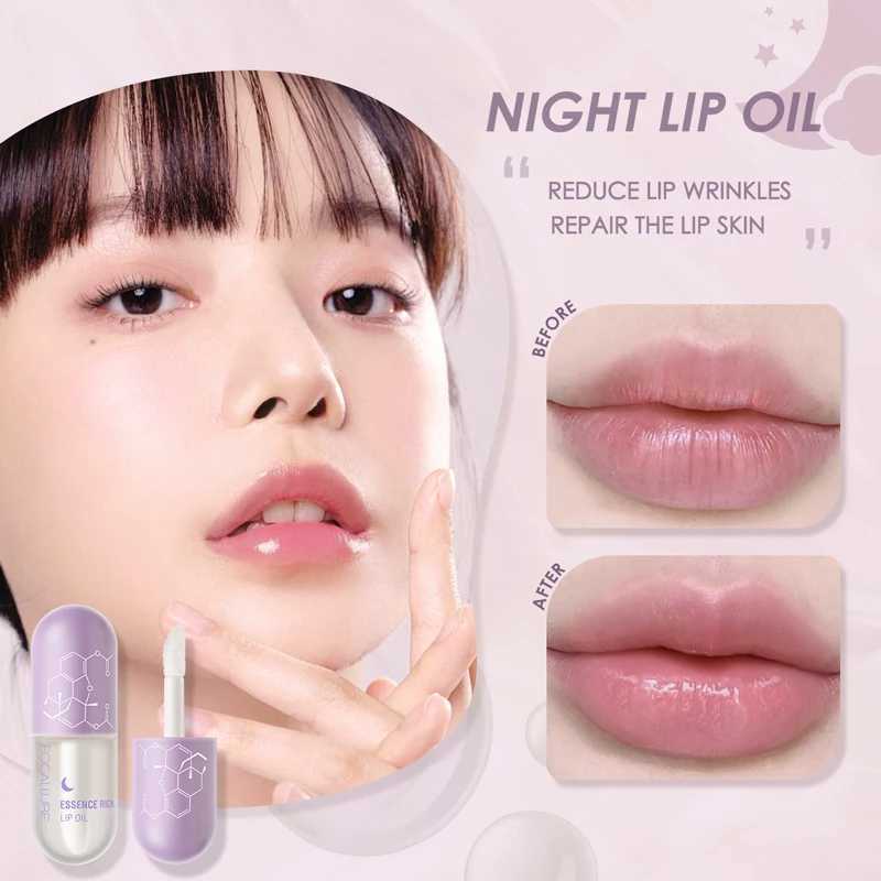 FOCALLURE Day Night Moisturizing Repairing Lip Oil Instant Volume Lip Plumper Reduce Lip Fine Line Lips Care Makeup CosmeticsW250219