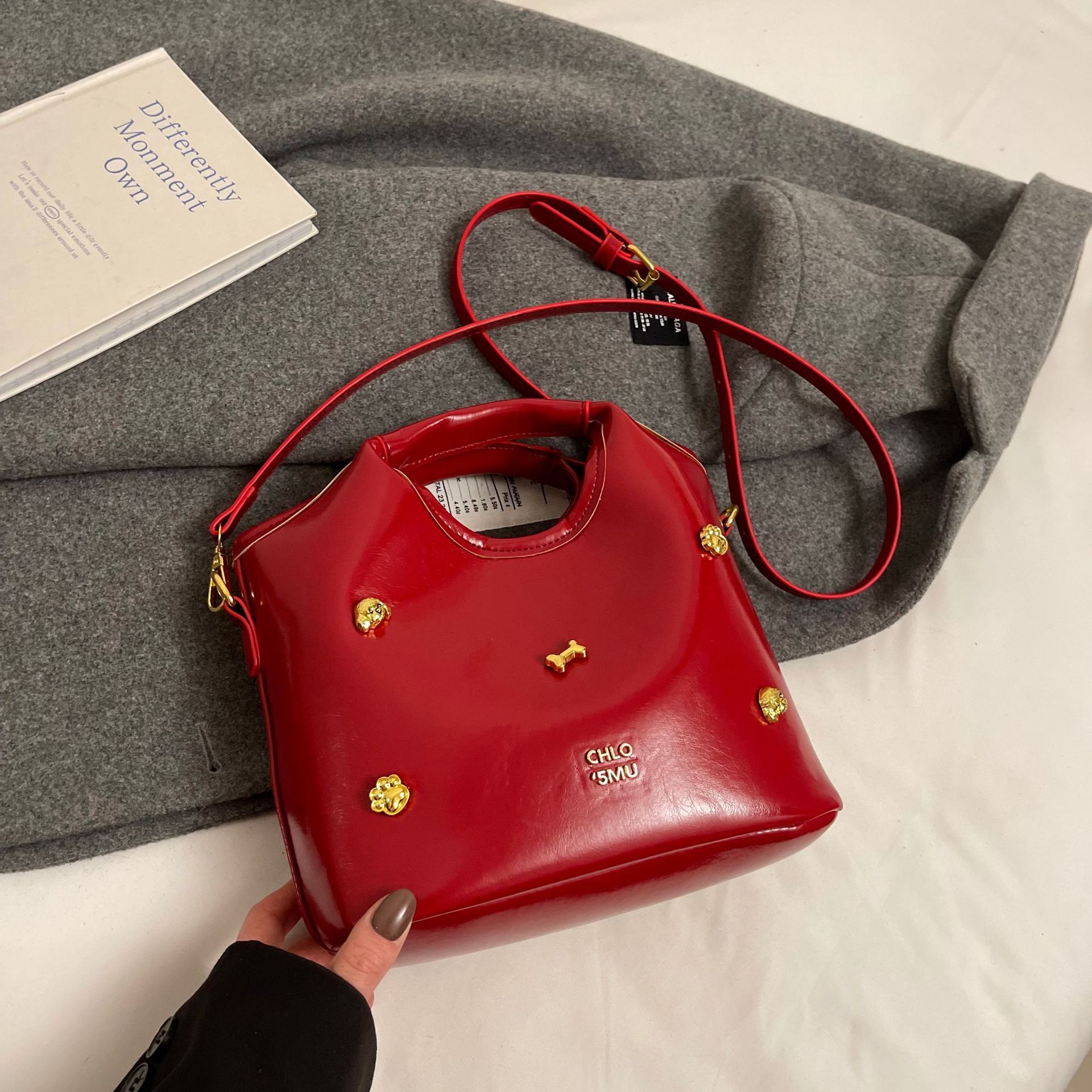 Casual versatile crossbody bag for women in autumn winter 2025, new trendy and fashionable hand-held bucket bag, small outdoor handbag #swissmilitary