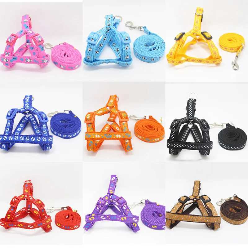 2019 Pet Dog Harness Leashes Puppy Collar for Small Dog Harness Medium Dog Products Adjustable Pet Accessories Arnes Perro 35XJ250218