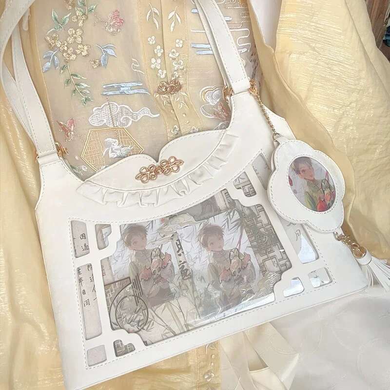 New Chinese Style Ita Bolsos Mujer Original Design Bag Transparent Sac Femme Underarm Shoulder Bags Daily Using Bolsas