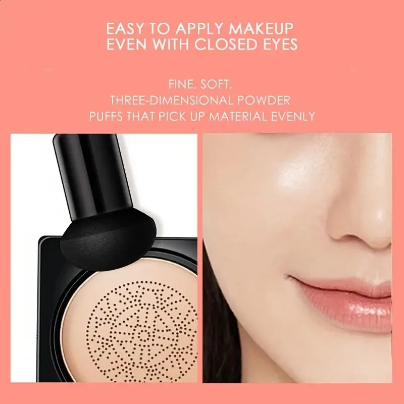 BB Cream Mushroom Head Air Cushion Powder Puff Moisturizing Brightening Foundation Concealer CC Base Makeup Cosmetics Gift 250217