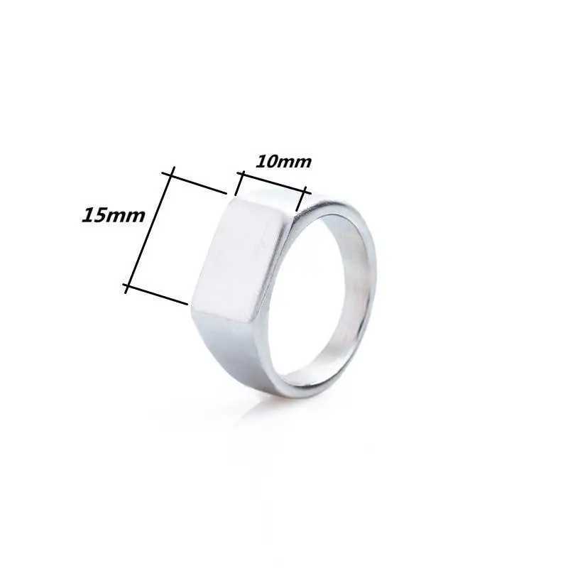 Jiayiqi Classic Frosted/Smooth Tops Mens Rock Punk Rings Cool Fashion Individuality Signet Ring For Women Man Party JewelryXJ250219