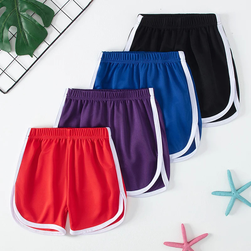 14 Piece Childrens Sports Pants Boy Running And Playing Comprehensive Training Shorts Girl Exercising Solid Color 250219