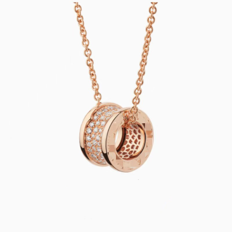 Brand men's and women's pendant luxurious ceramic stainless steel designer high version gold necklace