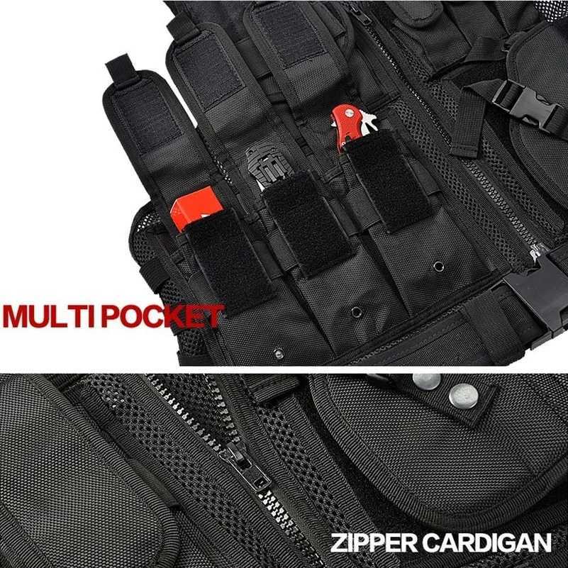 Tactical Vest Outdoor Ultra-Light Breathable Combat Training Vest Adjustable for Adults and ChildXJ250219