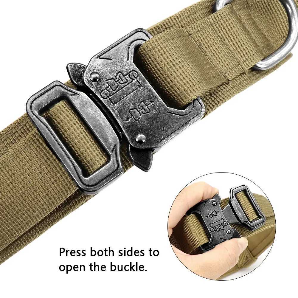 Tactical Dog Collar Military Adjustable Duarable Nylon Lead For Medium Large Walking Training Pet Accessory Breakaway Leash RopeXJ250218