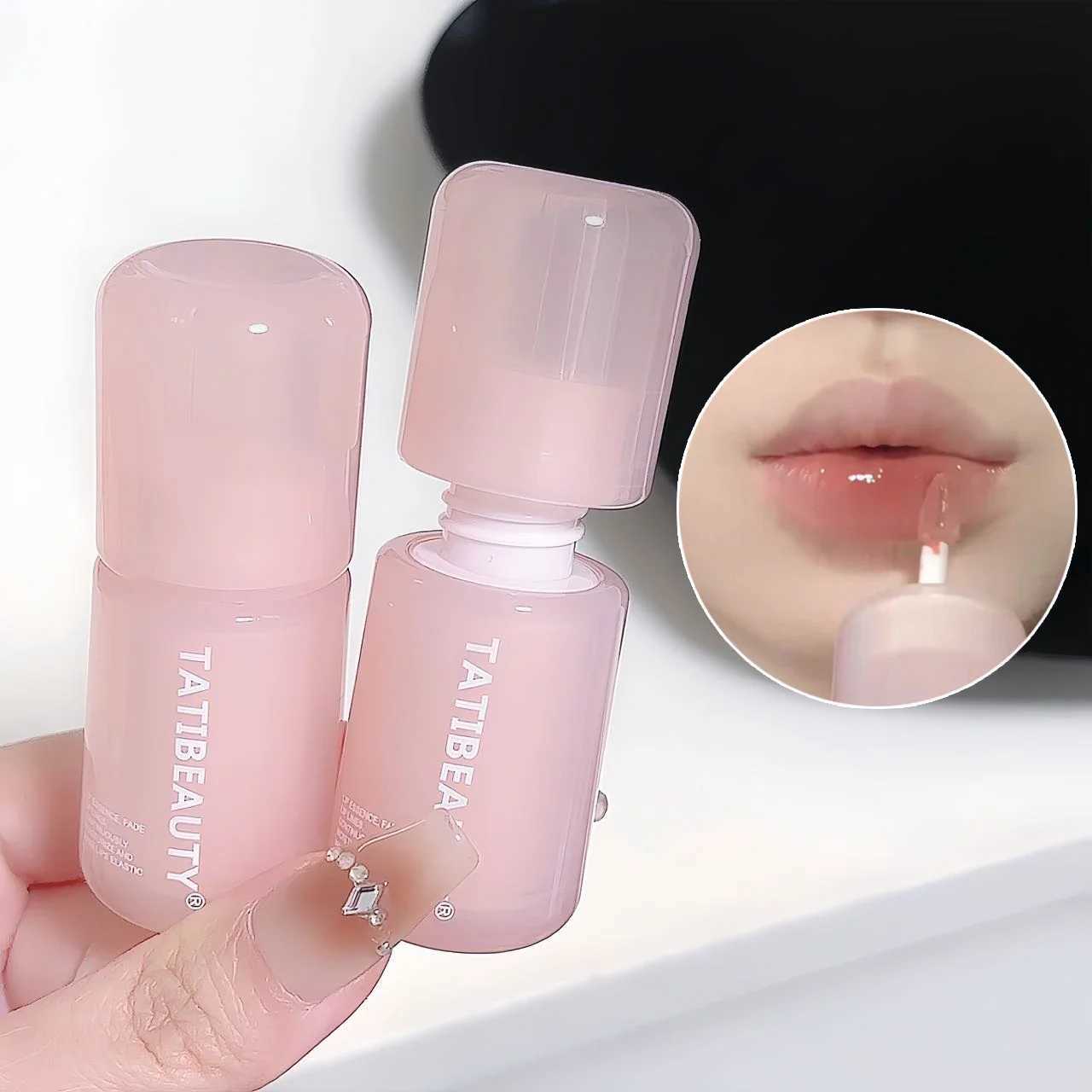 DIKALU Mirror Water Lip Gloss Crystal Jelly Lipstick Hydrating Plumping Moisturizing Colored Lip Tint Lips Care Makeup BeautyW250219