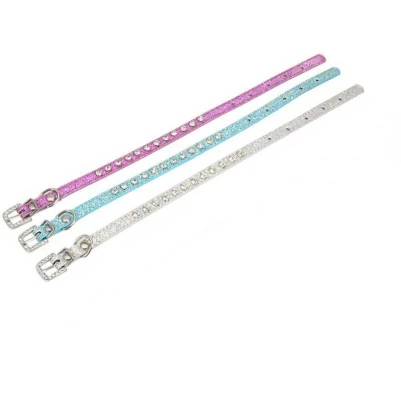 Cute Bling Rhinestone Dog Collar Crystal Diamond Cat Collar Kitten Puppy Collars for Small Medium PetsXJ250218