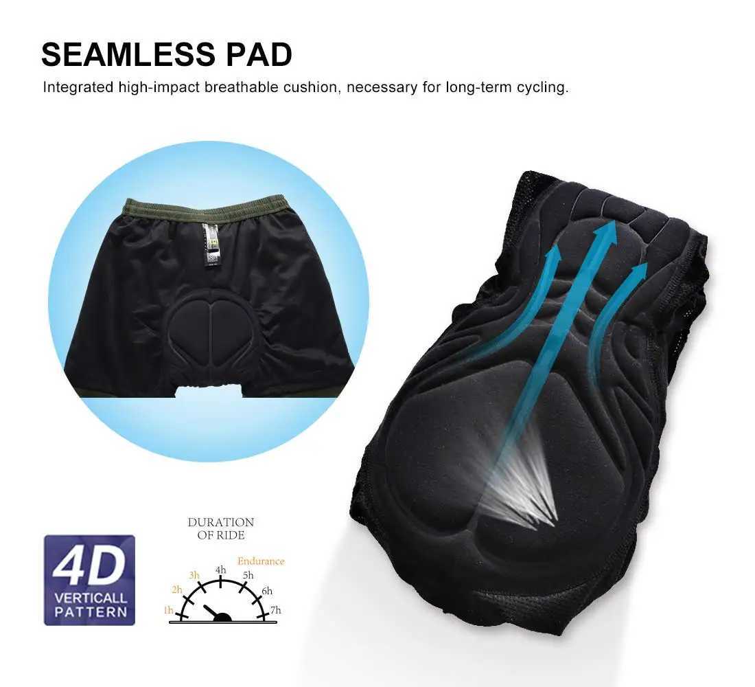 Men's Shorts Santic Men Cycling Shorts Downhill Shorts 3D Padded Coolmax Loose Fit Underwear MTB Bicycle Bottoms Riding Fitness z250219