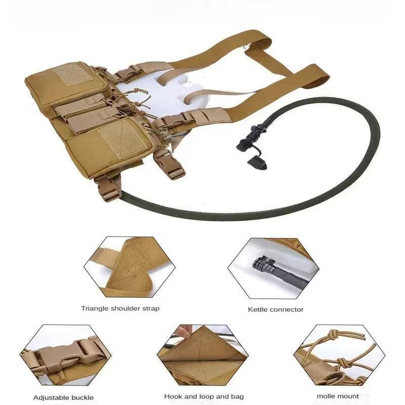 Tactical Vest CS Match Gear Pack Magazine Pouch Outdoor Camping Nylon Chest Rig Vest Fit Airsoft Hunting Apparel AccessoriesXJ250219