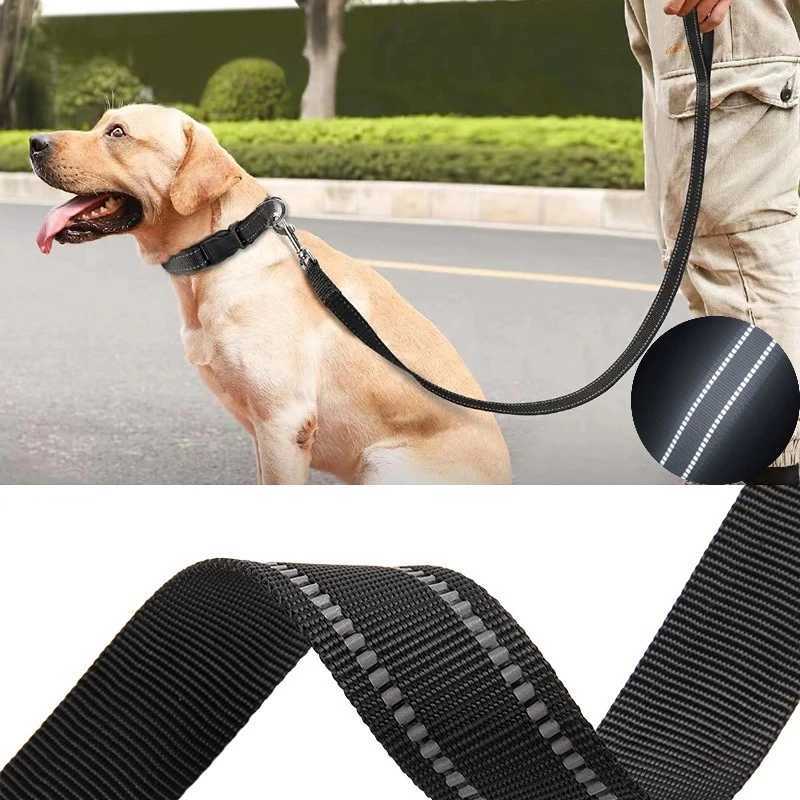 Nylon Dog Leash Night Reflective PetZinc Alloy Lock Lockable 360 Degree Rotation for Dog Walking Training pet SuppliesXJ250218