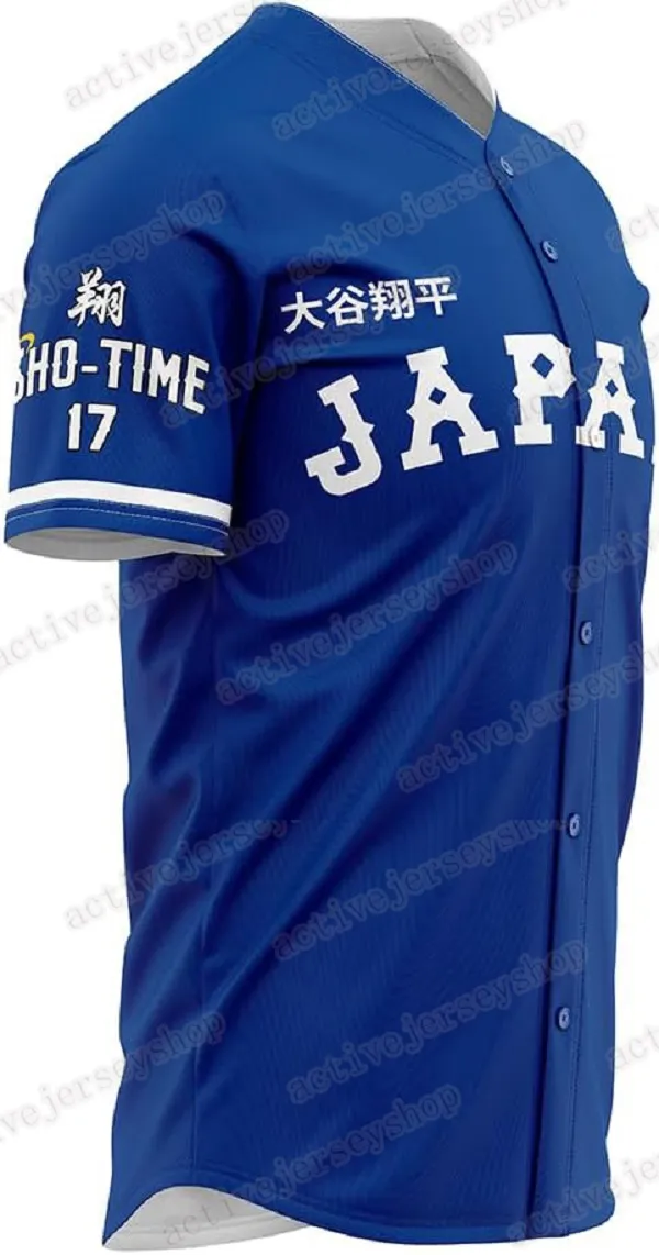 17 Ohtani Japanese Baseball Jerseys Men's 90S Hip Hop Japan Baseball Jerseys High Quality Sports Shirt Stitched