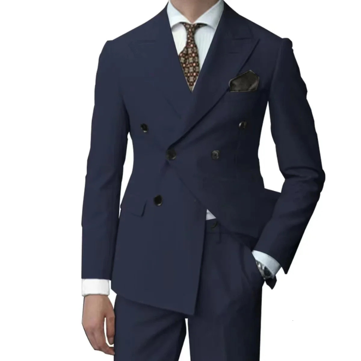 3 Pieces Blazer Vest and Pants Setfitted Tuxedo for Groomsmendouble-breasteddress Suit for Men Suits for Men 250213