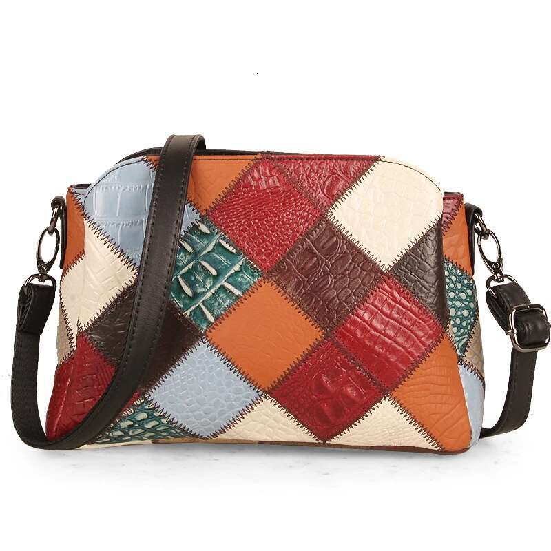 Genuine Leather Handbags Free Shipping Cowhide Coloful Crossbody Clutch Bag Purse Designer Women's Bags