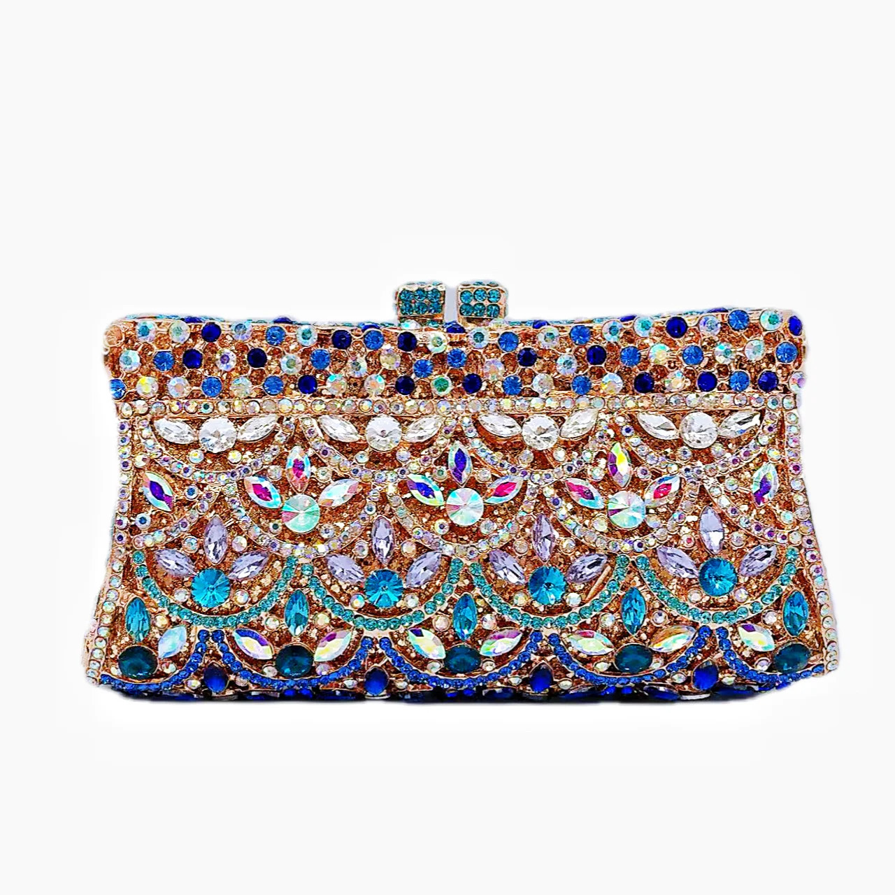 Diamond y n banquet womens full rhinestone fashion shinny crystal evening clutch Bag 250218