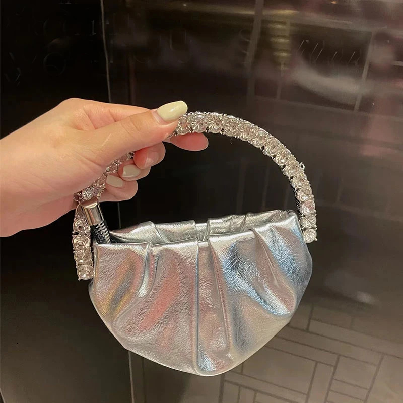 Shiny Crystal Purses And Handbag y ner Rhinestones Clutch Purse Bag For Women purse Leather Shoulder 250218