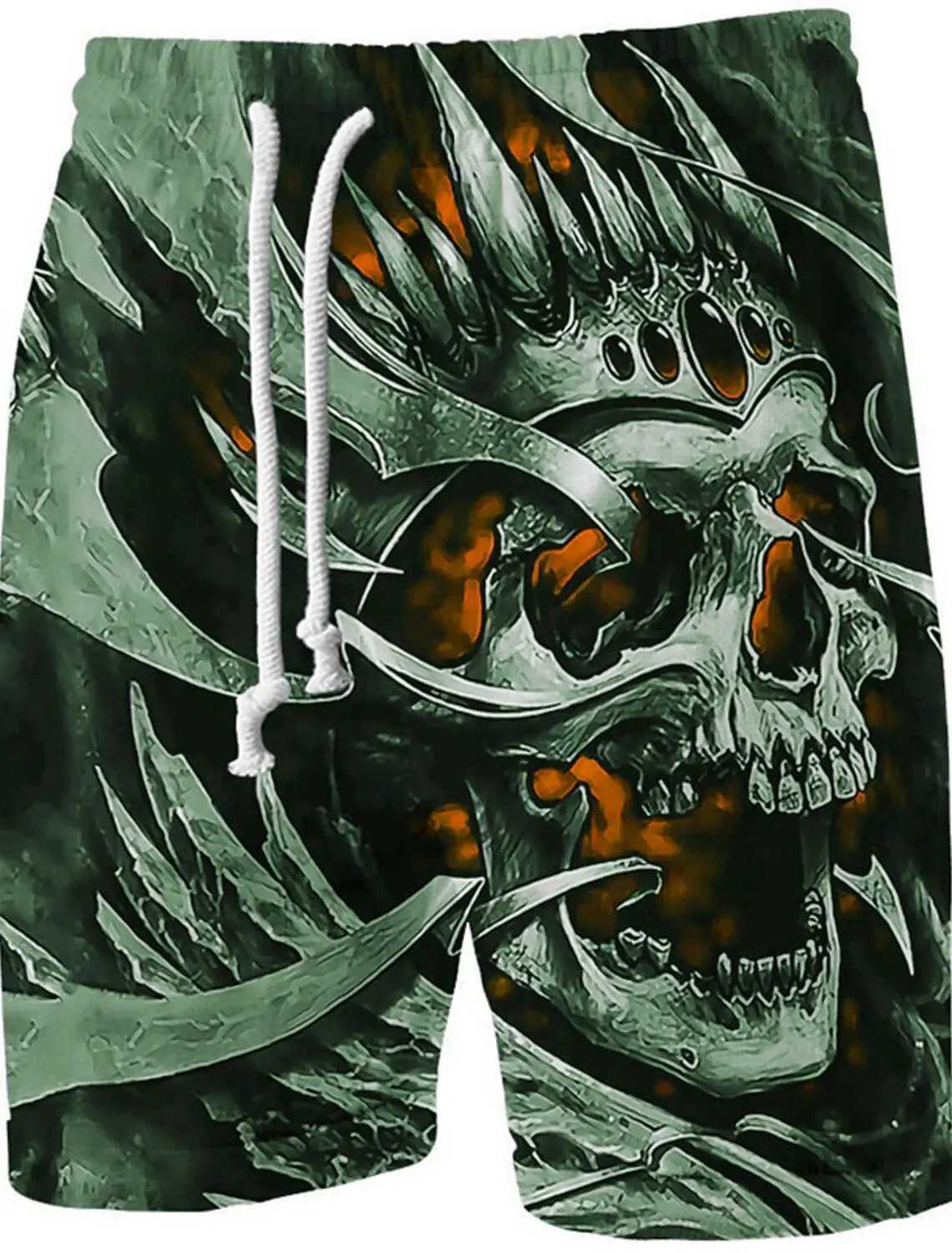 Men's Shorts 3D Print Graphic Skull Mens Board Shorts Swim Shorts Swim Trunks Summer Beach Shorts Comfort Breathable Shorts For Boys z250219