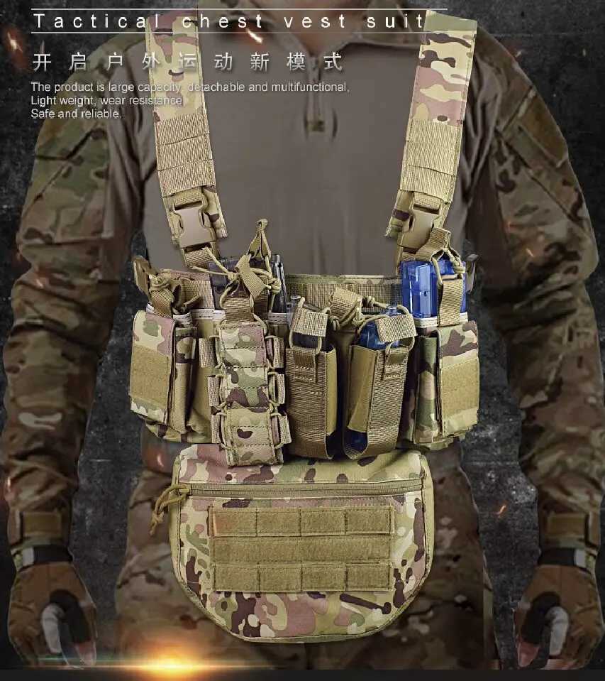 Military Enthusiast Outdoor D3 Tactical Chest Hanging Multifunctional Vest MC Lightweight Bellyband Vest SetXJ250219