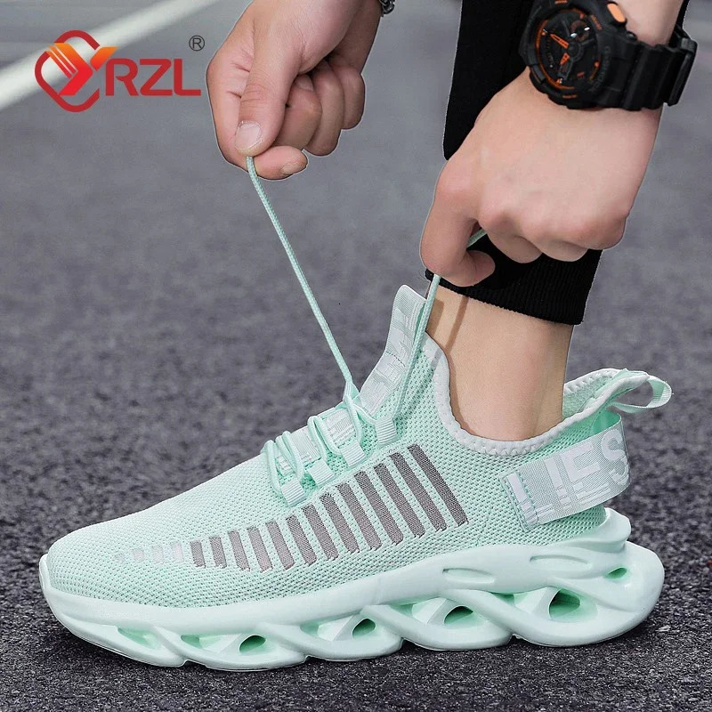 YRZL Men Shoes Comfortable Sneakers Womoen Breathable Couple Running Mesh Tenis Sport Size 3646 Waling 250219