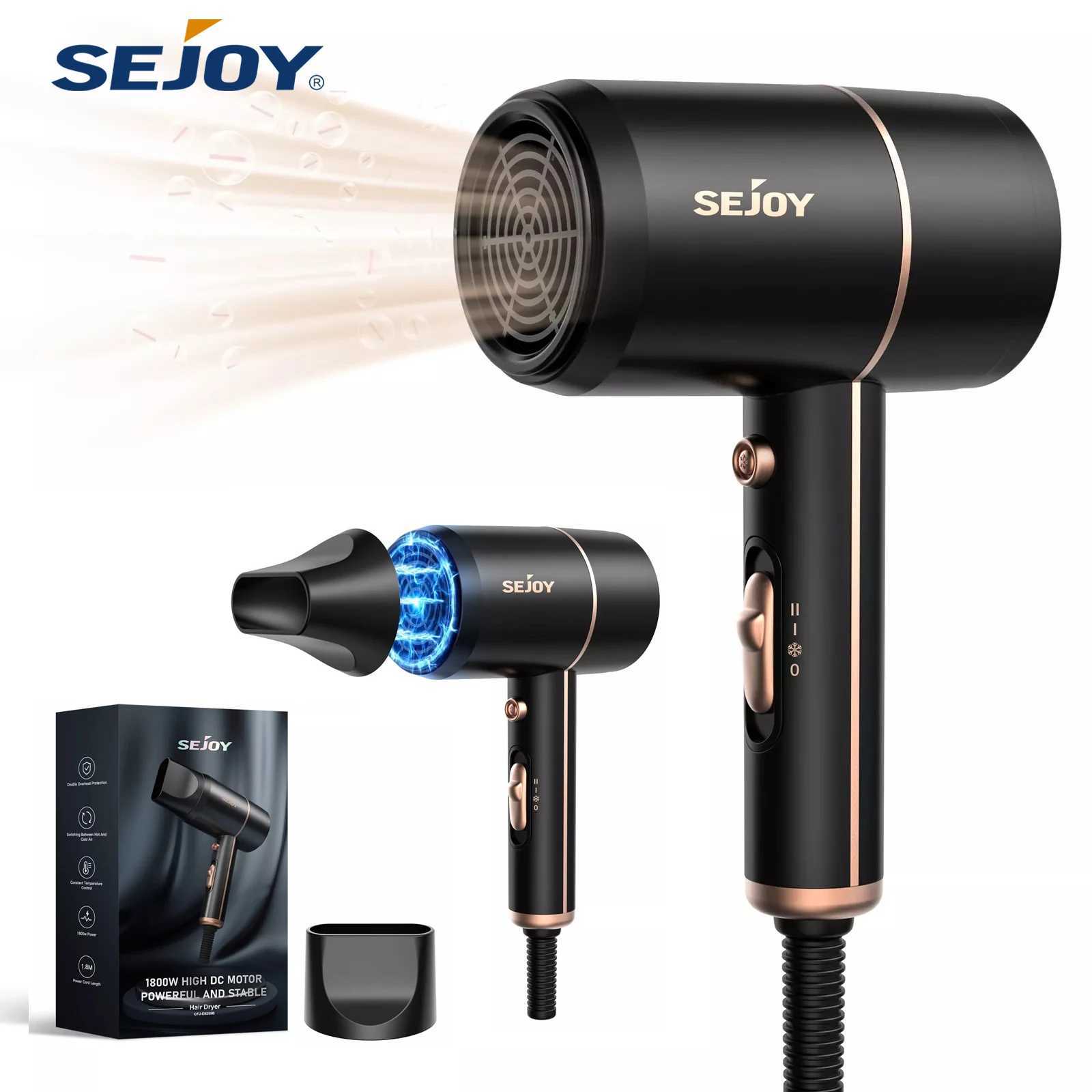 Sejoy Hair Dryer Professional 800W Salon Hair Dryer Fast Heating Ionic Blow Dryer with Negative Nozzle W250220