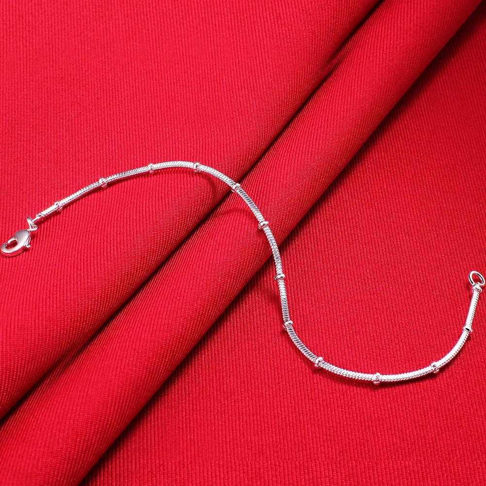 Hot new 925 sterling silver Bracelets for women fine snake bone beads chain fashion Wedding party Christmas gifts JewelryXJ250219