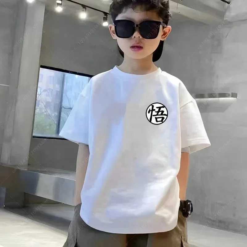 T-shirts Workout Boys Gym T-Shirt Goku Print Short Sleeves T-Shirt Summer Casual Tee Streetwear Kid O-neck Children Cotton Clothing Tops H250220