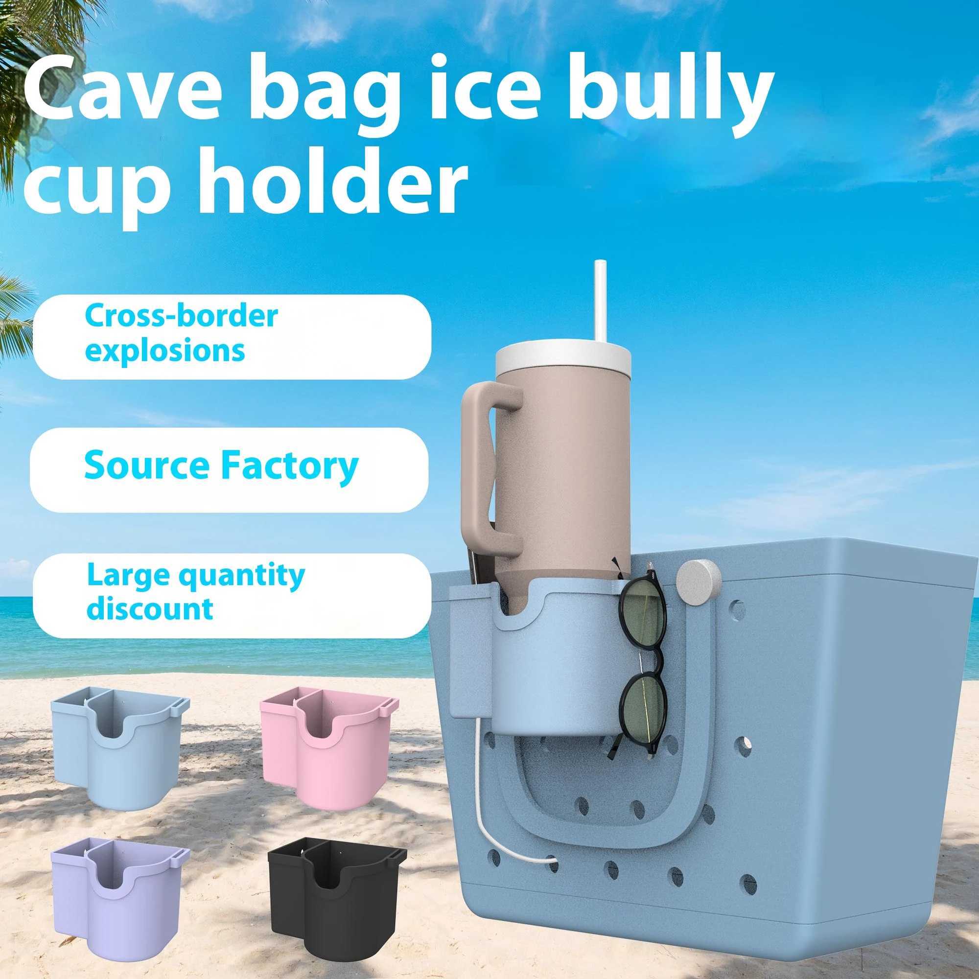 Storage Pouch for Bogg Beach Bag Connector Soft Silicone Waterproof Phone Holder Water Cup Holder Phone Storage Organizer Z250219