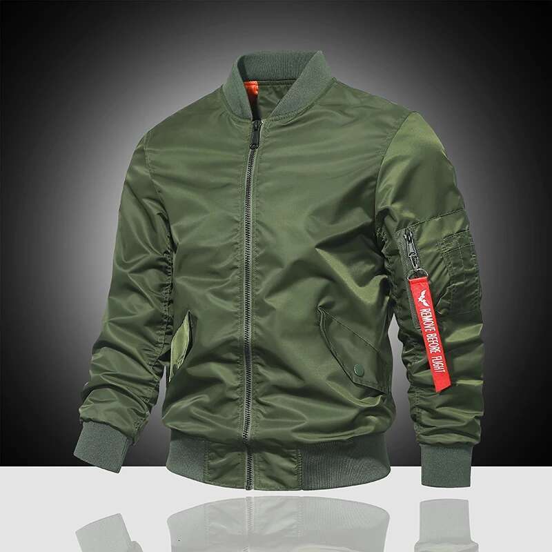 Air Force Pilot Jacket MA1 Men's, Solid Color, Baseball Jacket, Casual, Multi functional, Great Work, Cycling, Spring and Autumn New Product Seri