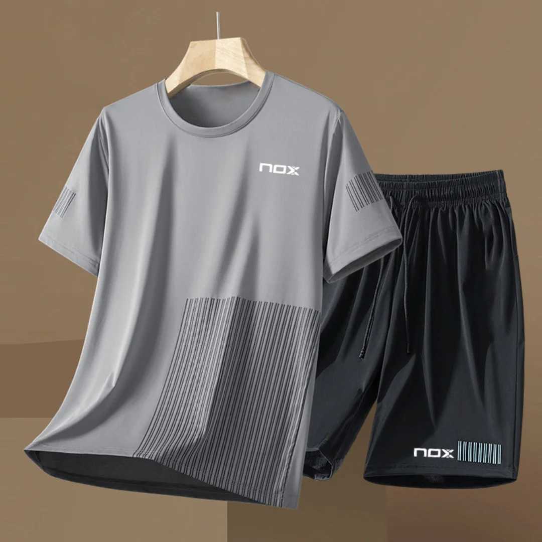Men's Tracksuits 3D printed mens short sleeved suit fitness tennis sportswear round neck short sleeved T-shirt shorts 2024 mens clothing z250220
