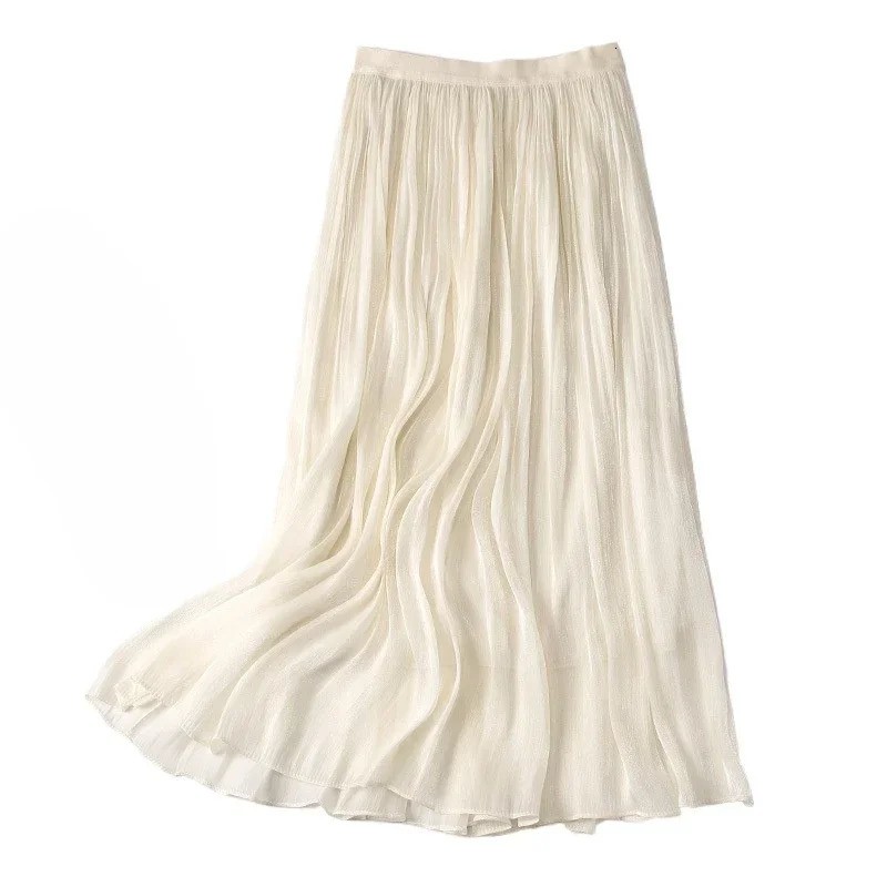 Ladies Casual Temperament Long Skirt Jupe Summer Aline Maxi Skirts for Women Clothing Saias Harajuku Bottoms Faldas Streetwear 250220
