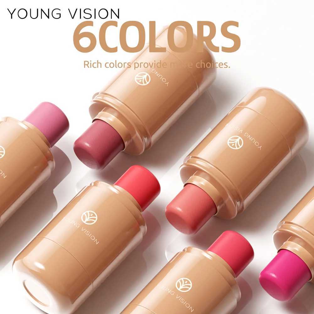 VISION natural 6 color powder best stick matte portable lip and cheek pocket rouge creamW250220