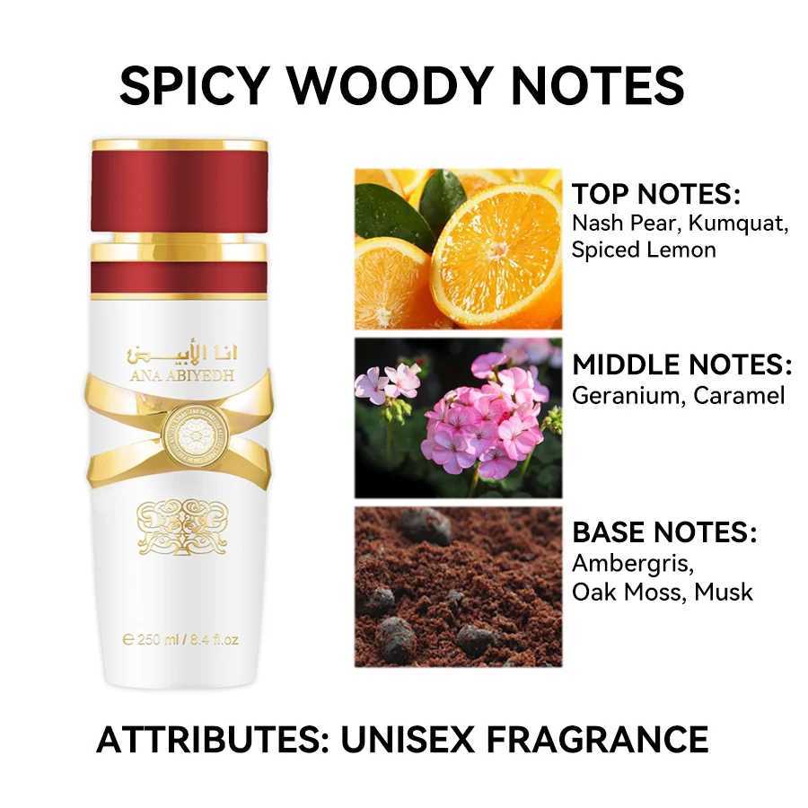 250ML 8.4FL.OZ Arabian Perfume for Women Men Eau de Parfum Spray Inspired by Ana Abiyedh Rouge Spicy Woody NotesXJ250220