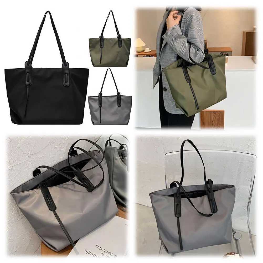 Tote Bag for Women Nylon Large Capacity Shoulder Bag Solid Color Satchel Purse Oxford for Work Travel Shopping Shopper Bag Z250219