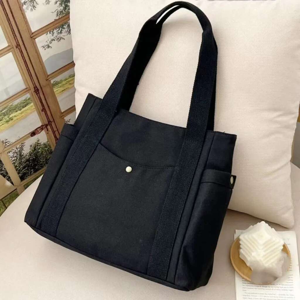 Large Capacity Canvas Tote Bags for Work Commuting Carrying College Style Student Outfit Book Shoulder Bag swissmilitary