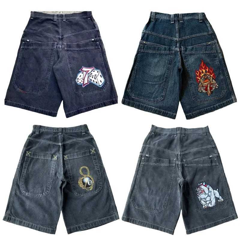 Y2K Baggy Shorts Pocket Gothic American Streetwear Pocket printing Denim Gym Shorts Hip Hop Men Women Harajuku Basketball Shorts X250220
