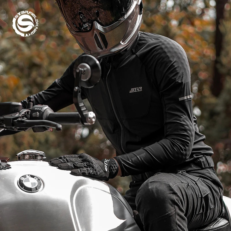 Star Field Knight Black Motorcycle Armor Jacket Summer Breathable Mens Cycling Clothes With CE Protective Body Gear Accessories 250214