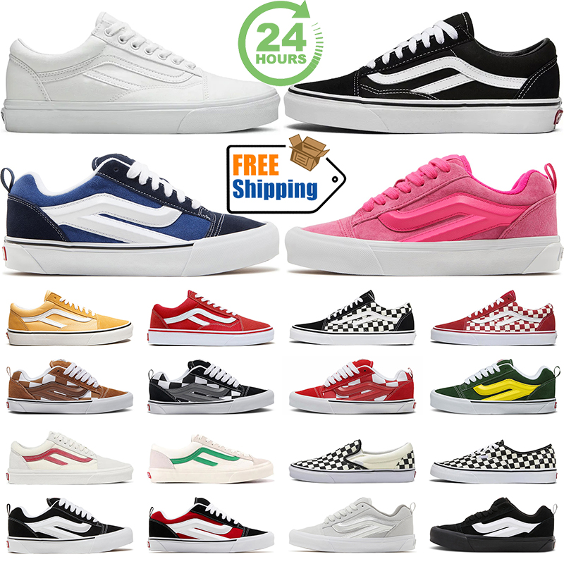 free shipping designer shoes for men women knu skool casual canvas skateboard sneakers red pink green white slip on mens trainers