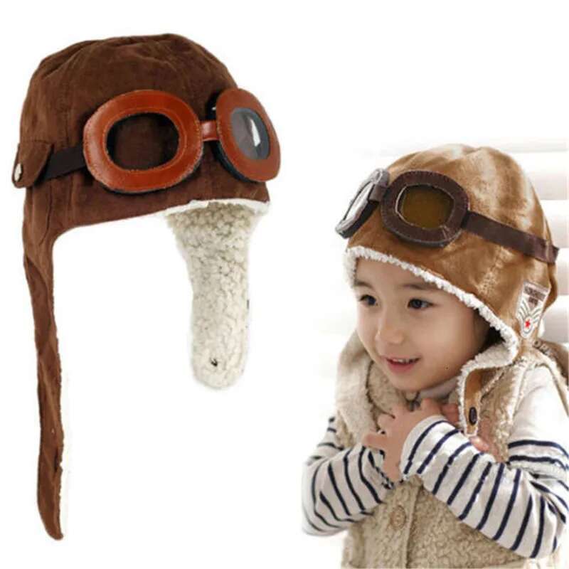 Ddmyshoesvip New Winter Fashion Cute Babytoddler Baby Boys Girls Kids Aviator Warm Cap Hat Beanie Pilot Caps Colors