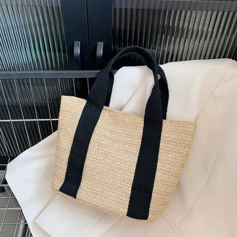 2023 FAshion Rattan Women Shoulder Bags Wikcer Woven Female Handbags Large Capacity Summer Beach Casual Tote Purses Z250219