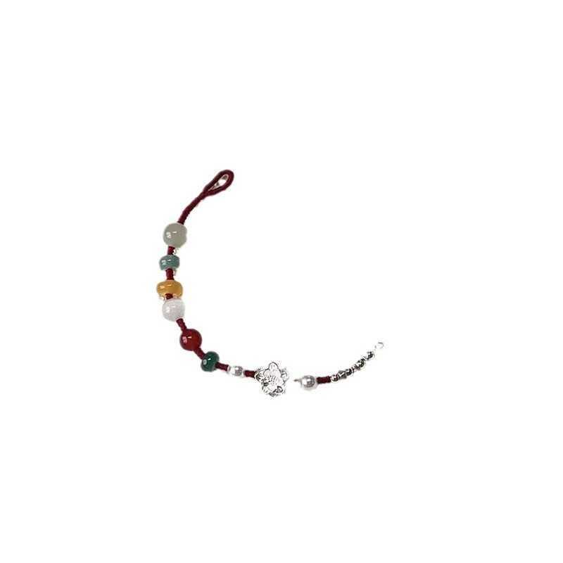 Charm Bracelets Step by step lotus~Crystal bead red rope bracelet new Chinese style versatile bracelet Yiwu small commodity H25220