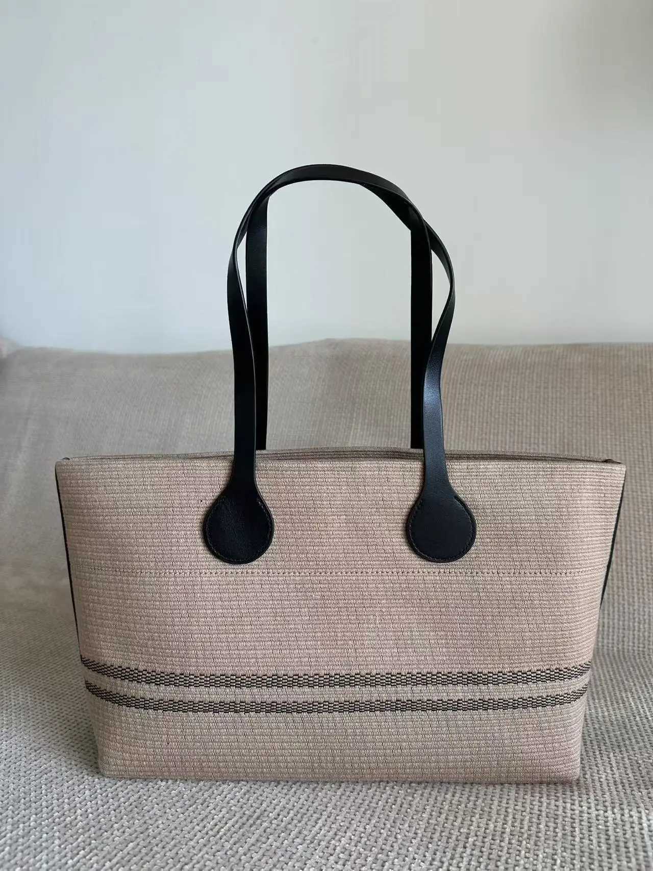 Casual summer woven cotton tote bag Z250219